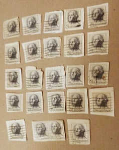 US 1961-1966 Used 5c Blue George Washington Postage Stamps - Lot of 24 - Picture 1 of 6