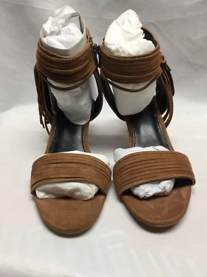 Sandalia COACH Harvey con flecos puño al tobillo gamuza A01411 silla de montar 7M,9,5M nueva en caja Foto 1 de 4