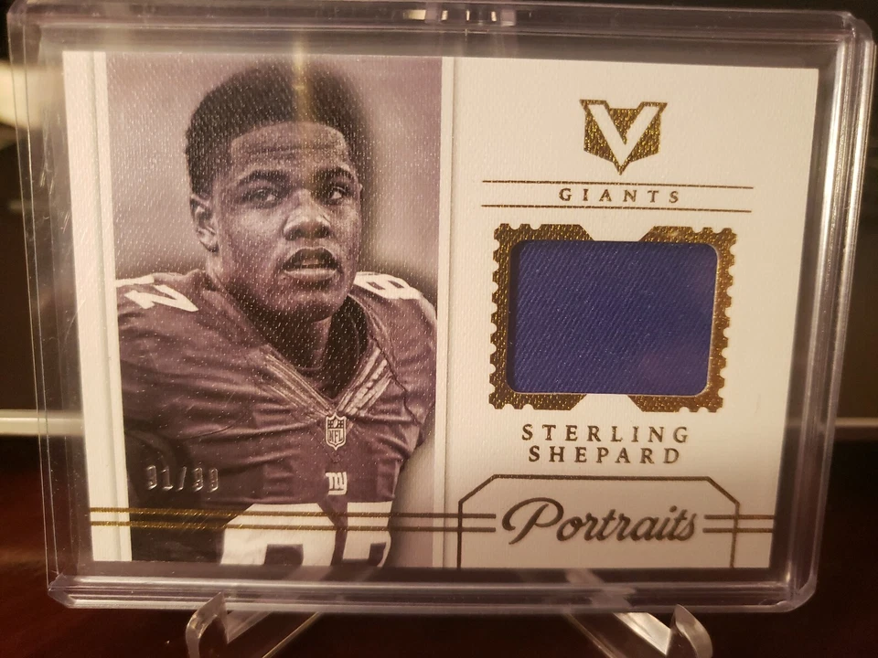 2017 Panini Vertex Portraits Jerseys #38 Sterling Shepard #91/99 - Image 1 of 4