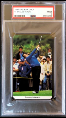 1987 Fax Pax Golf Severiano Ballesteros PSA 9 The Masters  - Image 1 of 4