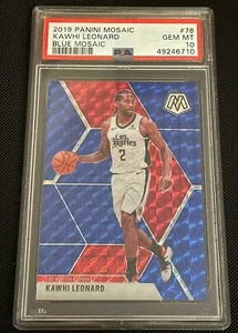 2019-20 Panini Mosaic Kawhi Leonard Blue Prizm #22/99 Clippers PSA 10 GEM MINT - Bild 1 von 2