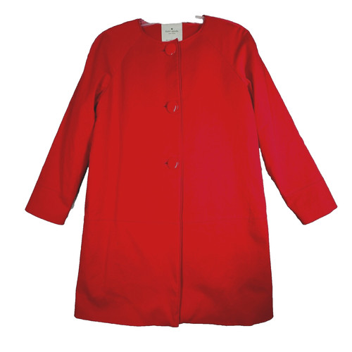 Cappotto Kate Spade donna medio rosso ciliegia trench coat classico preppy bohemien