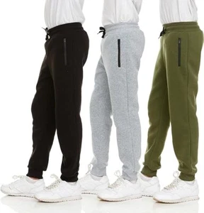 3 PACK: Youth Fleece Jogger Sweatpants Boys Kids clothes Boys Joggers Size 4-20 - Picture 1 of 37