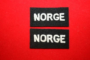 PAR DE TÍTULOS DE HOMBRO ESTILO NORUEGA EJÉRCITO EN TELA BRITÁNICA ESTILO SEGUNDA GUERRA MUNDIAL - Imagen 1 de 1