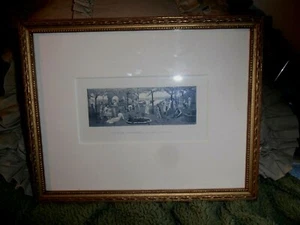  antiguo Puvis de Chavannes enmarcado (marco nuevo) 10 1/4 "x 8" - Imagen 1 de 3