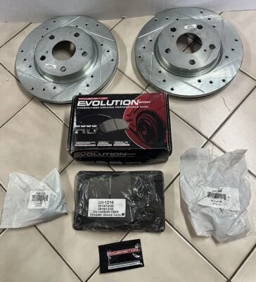 PowerStop Front Rotors JBR1303X W/Z23 Sport Pads For 10-12 HS250H 12-17 Prius V  - Image 1 of 4