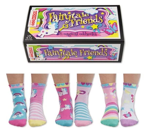 UNITED ODDSOCKS FAIRYTALE UNICORN & RAINBOW MAGICAL SOCKS GIRLS UK SIZE 9 - 12 - Picture 1 of 4