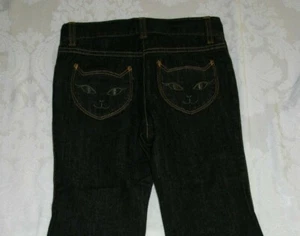 Gymboree GLAMOUR KITTY Cat Black Flare Jeans NWT 5 6 - Picture 1 of 4