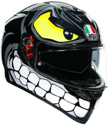 CASCO HELMET MOTO INTEGRALE AGV K3 SV  ANGRY BLACK PINLOCK MAX VISION TG XS - Immagine 1 di 4