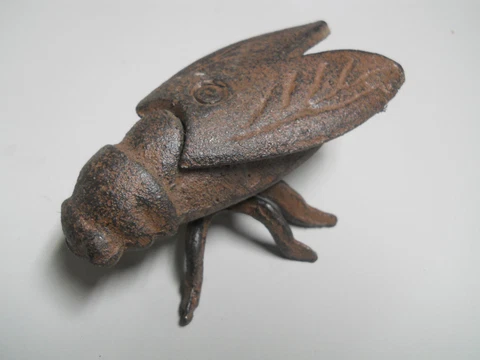 3 Cast Iron Garden Bugs LARGE  HORSE FLY Flower Insects Plants Statue FLIES Cover