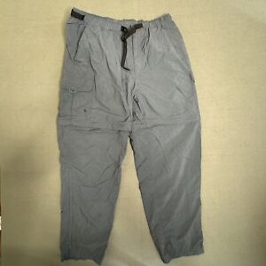 REI Mens Pants/ Shorts Hiking Nylon Blue Size L Convertible Outdoor Lightweight