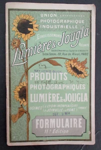 LUMIERE & JOUGLA, Formulaire, 11. Auflage, Fotobedarf Anfang 1900 - Bild 1 von 8