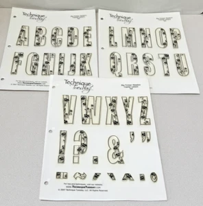 BIG TIMBER MEADOW Technique Tuesday alphabet capital letters flowers stamp set - Picture 1 of 6