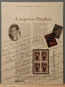 USPS Commemorative Panel #647 Langston Hughes US Scott #3557 - Picture 1 of 1