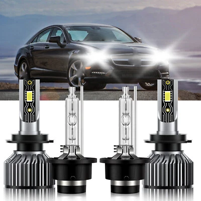 Bombilla de faro LED H7 D2S haz alto bajo para Mercedes-Benz CLS550 2007-2011 Foto 1 de 4