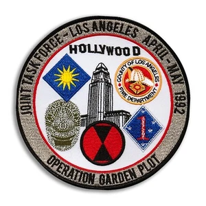 Joint Task Force - Los Angeles Riots 1992 - Embroidered Patch - 4 1/2" Wax Back - Picture 1 of 2