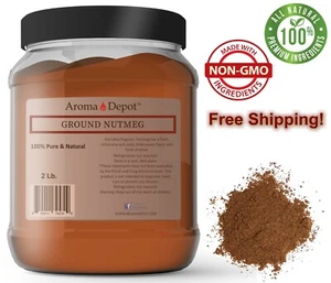 2lb Ground Nutmeg 100% Pure Natural Myristicaceae Nuez Moscada Powder JAR - Picture 1 of 8