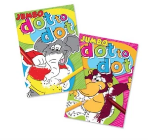 A4 Super Jumbo Children Dot To Dot Book Animals Fun Kids Activity Puzzle Book - Picture 1 of 1