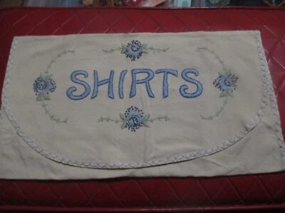 Винтажные ВЫШИТЫЕ льняные РУБАШКИ конверт/чехол для хранения ручной работы - 1930-е - Изображение 1 из 4