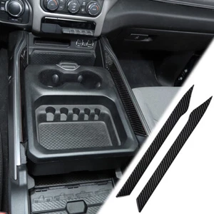 Reposabrazos caja interior tira lateral moldura decoración para Dodge RAM 1500 2018+ fibra de carbono - Imagen 1 de 7