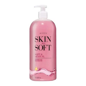 AVON SKIN SO SOFT ,SOFT & SENSUAL SHOWER GEL(LOT OF 2)BONUS SIZE 33.8FLOZ - Picture 1 of 2