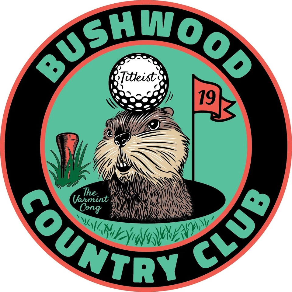 CADDYSHACK Bushwood Country Club Funny Gopher Golf Ball Golfing Vinyl STICKER - Image 1 of 1