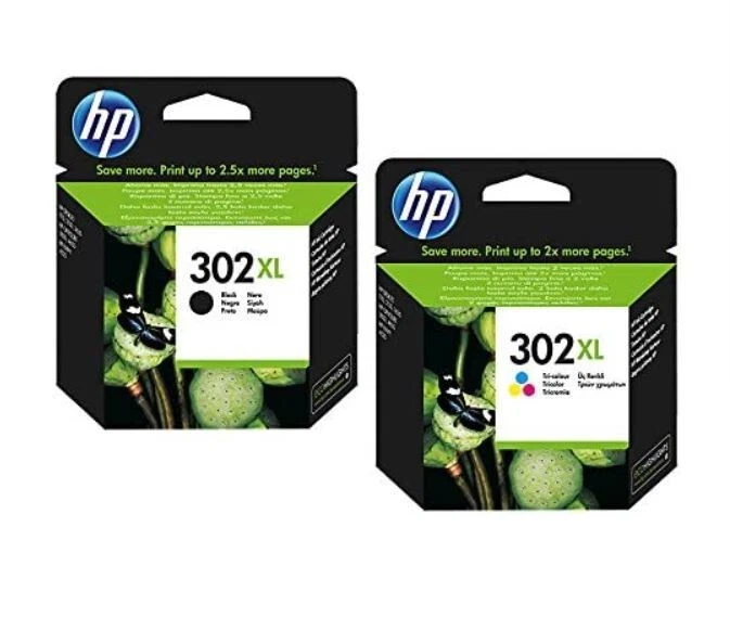 HP 302XL (F6U67AE/F6U68AE) Tinta NEGRO + COLOR para HP DeskJet, Envy, OfficeJet - Imagen 1 de 1