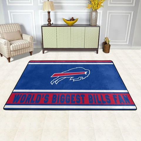 World's Biggest Buffalo Bills Fans Carpet Anti-skid Floor Blanket 36*24in Cover