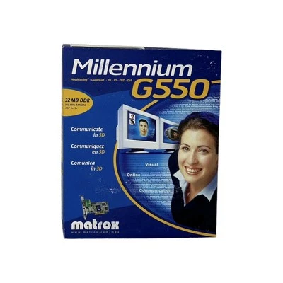Matrox G550 G55+MDHA32DR Workstation Video Card 32MB DDR AGP 4X/2X 360MHZ RAMDAC - Image 1 of 4