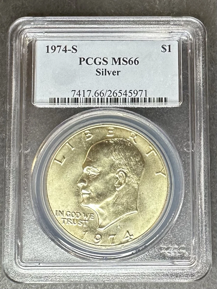 PCGS MS66 1974-S アイゼンハワー銀貨 1974 S Eisenhower Ike Silver