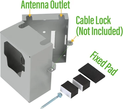Metal Security Box Moultrie Edge Cellular Trail Camera 16-Gauge Steel Anti-Theft