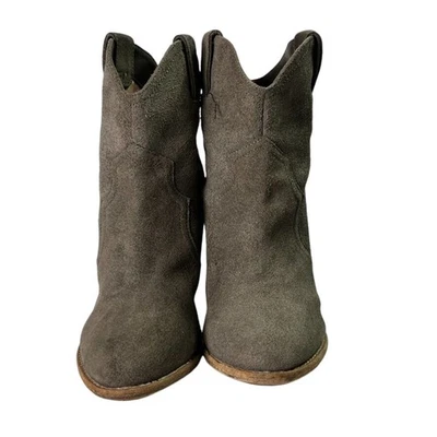 Joie Booties Womens 9.5 Monte Leather Suede Western Lined Heel Cowgirl - Image 1 of 4