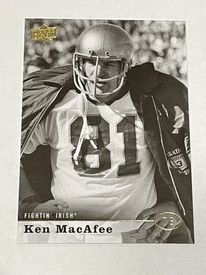 2013 Upper Deck Football #10 - Ken MacAfee - Notre Dame Fighting Irish - Image 1 of 2