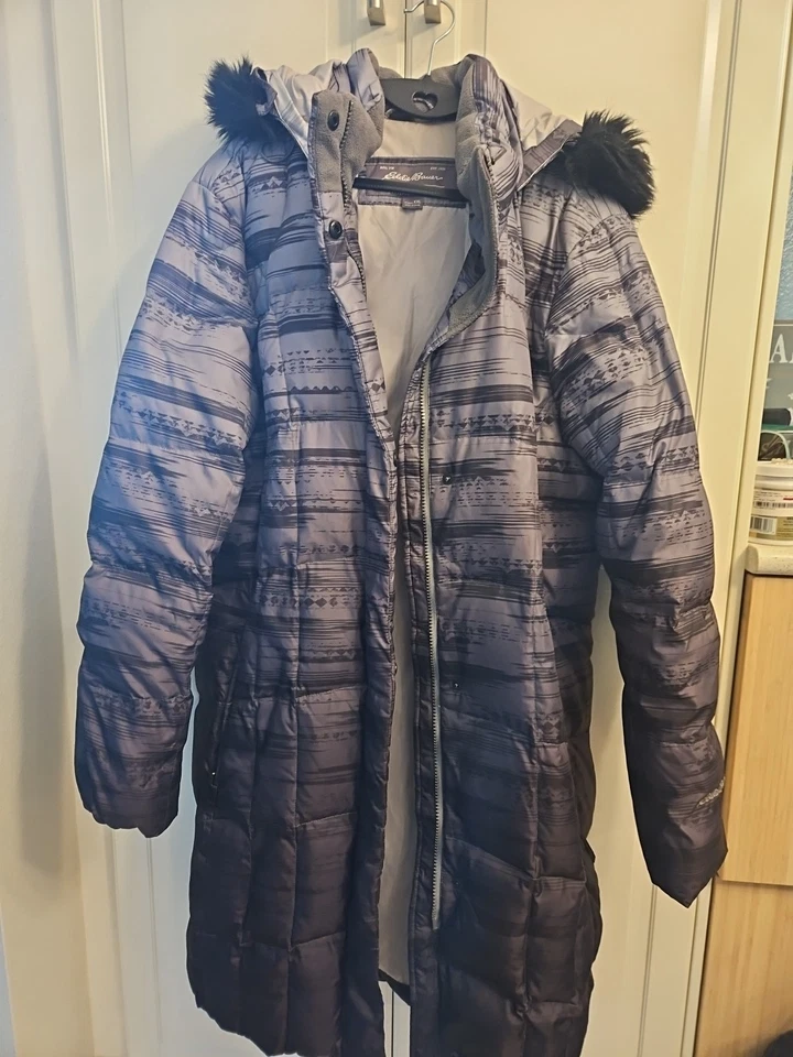 Parka de plumón Eddie Bauer para mujer talla XXL capucha de piel sintética Foto 1 de 4