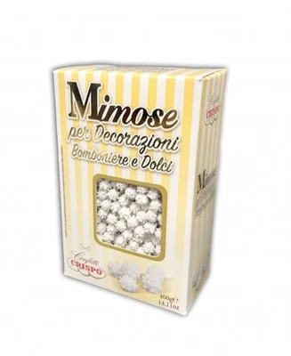 CRISPO SRL Confetti CRISPO Mimose bianche di zucchero - 400 gr 1CL6