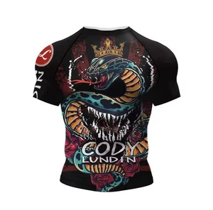 Camisa de compresión Jiu Jitsu MMA protección contra erupciones | Top BJJ agarre calce seco talla XS - Imagen 1 de 2