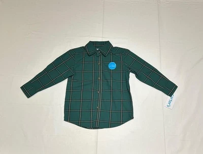 Carter's Boys Green Plaid Family Matching Long Sleeve Button Up Christmas NWT - Image 1 of 4