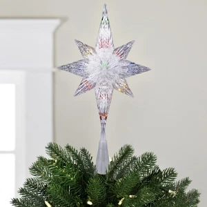 Northlight Clear Star of Bethlehem Christmas Tree Topper - 11" Multi Lights - Picture 1 of 6