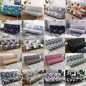 Armloser Schlafsofa Bezug Stretch Futon Schonbezug Klappsofa Möbel Schutz - Bild 1 von 57