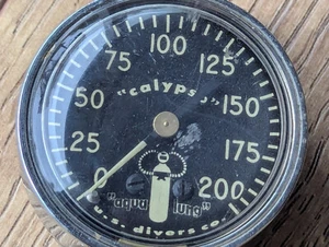 Vintage 1960/70's U.S. Divers Co. Aqua Lung Calypso Dive Gauge FOR PARTS ONLY - Picture 1 of 24
