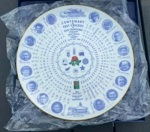 100 YEARS OF TEST CRICKET AT OLD TRAFFORD - 1884-1984 - COALPORT LTD ED & BOXED - Picture 1 of 6