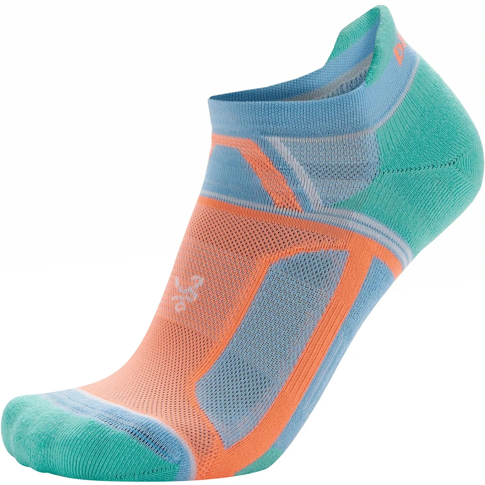 Balega Hidden Contour Recycled No Show Running Socks - Aqua/Peach - Image 1 of 1