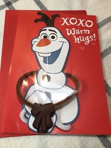 FROM KID Olaf Warm Hugs Hallmark Biglietto Buon San Valentino Amico di Famiglia XOXO - Foto 1 di 4