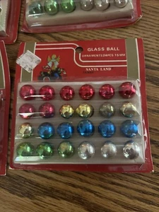 Mini Ornamenti Vintage Vetro Mercurio Multicolore 15mm Terra di Babbo Natale 1/2” - Foto 1 di 2