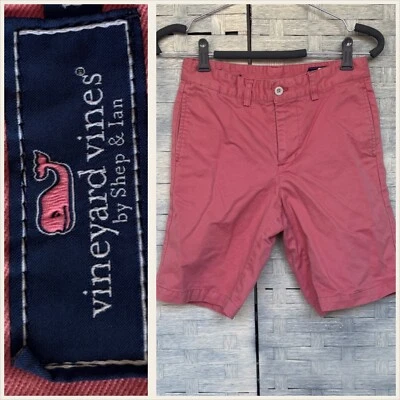 Vineyard Vines Boys Size 12 Pink Chino Shorts Classic Fit Cotton - Image 1 of 4