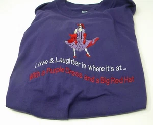 Red Heart Society T-Shirt XL Purple Red - Picture 1 of 1