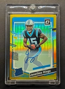 JONATHAN MINGO Rookie Auto 2023 Optic Rated Rookie Gold Holo Prizm RC SSP /10 - Picture 1 of 7