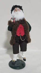 Byers Choice 1996 Knickerbocker Santa bailando con pipa y regalo ~10" de alto - Imagen 1 de 10