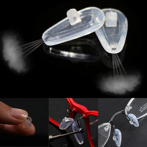 Glasses Nose Pads Air Chamber Cushion Soft Silicone Spectacle Pads Push Screw On - Picture 1 of 15