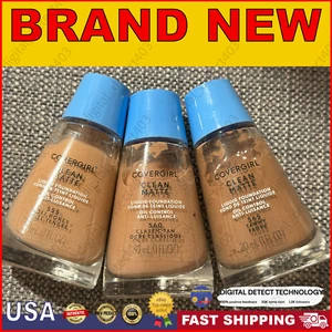 CoverGirl Clean Matte Liquid Foundation  555+560+565 All 3 SET BRAND NEW - Picture 1 of 2